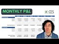 Excel Profit & Loss Tutorial: Add automated monthly and quarterly summaries