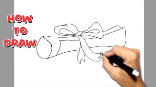 How to Draw a Diploma easy drawing