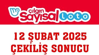 Çılgın Sayısal Loto Çekiliş Sonuçları 12 Şubat 2025