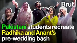 Pakistani students recreate Radhika & Anant's pre-wedding bash