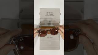 new color unlocked: ASMR unboxing for #raybanmeta Warm Stone with red transition lenses 😎🍉