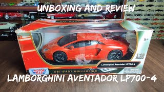 Unboxing \u0026 Review: Motormax 1:18 Lamborghini Aventador LP700-4