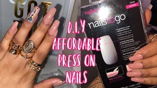 HOW TO: DIY Affordable Press On Nails Under $10! NAIL HACK