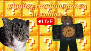 playing random roblox games live :)