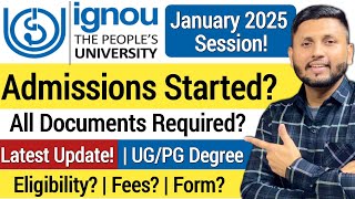 Ignou Admission 2025 January Session | IGNOU Admission January 2025 | Ignou Updates 2025 | Ignou