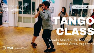 Tango Class Change of Roles Alejandro Beron Kelly Lettieri Escuela Mundial de Tango GE Buenos Aires