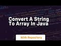 convert a string to array in java