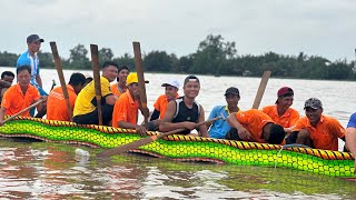 Thử tốc độ ghe ngo chùa tổng quản tại sông cái lớn huyện gò quao 26/11/2023