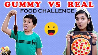 GUMMY vs REAL FOOD Challenge #Funny Eating challenge | Aayu and Pihu Show