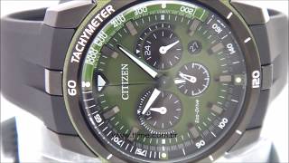 RELÓGIO CITIZEN ECO DRIVE GREEN RUBBER TZ30786G