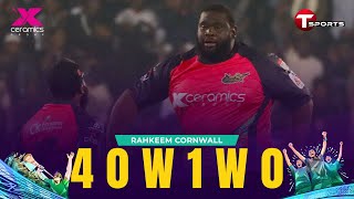 Rahkeem Cornwall picks up two wicket against Dhaka Capital | Match 16th | BPL 2025 | T Sports