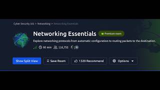 Networking Essentials, Cybersecurity101, Tryhackme