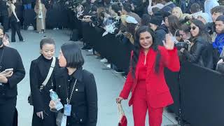 Mindy Kaling Sports a New Look in Red Pansuit at Michael Kors! #mindykaling #michaelkors #trending