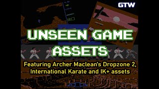 Unseen Dropzone 2 assets, International Karate prototypes and IK graphical assets (Atari 800)