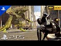 (PS5) Spider-Man 2 - Venom Vs Lizard Chase FIght | ULTRA Realistic Graphics Gameplay [4K 60FPS HDR]