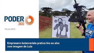 Empresário bolsonarista pratica tiro ao alvo com imagem de Lula