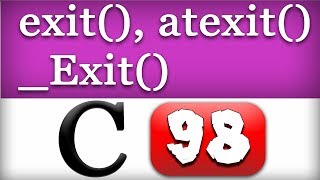 exit, atexit, _Exit Functions in C Programming Language Video Tutorial