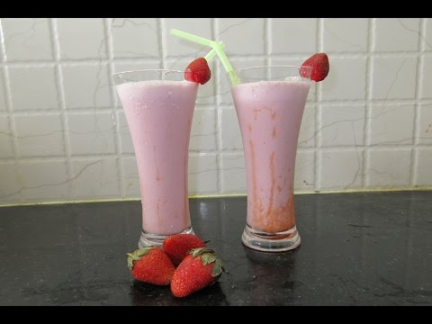 HOW TO MAKE STRAWBERRY MILKSHAKE HOW TO MAKE STRAWBERRY MILKSHAKE