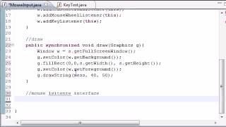 How to do User Mouse Input in Java Programming