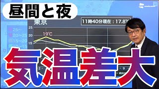 【気温情報】昼間から夜の気温差も大！