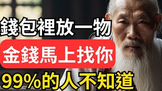 99%的人不知道的秘密：錢包裡放一物，可以招財進寶，讓金錢馬上找你，實現財富自由不是夢。#修行 #福報 #禪 #道德經 #覺醒 #開悟 #禅修#賺錢#發財