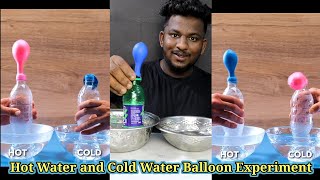 Hot Water and Cold Water Balloon Experiment 🤯 #shorts