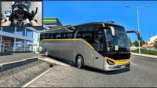 Smooth Bus Drive Trough Village in Portugal - Euro Truck Simulator 2 - Logitech G29 Setup  Handbrake