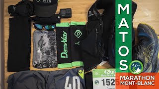 MON MATOS ET ALIMENTATION POUR LE TRAIL MARATHON DU MONT BLANC 2021