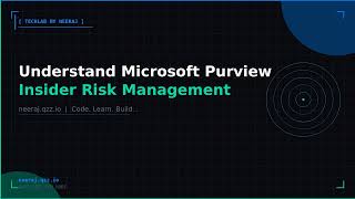 Understand Microsoft Purview Insider Risk Management | TechLab by Neeraj