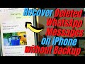 How to Recover Deleted WhatsApp Messages from iPhone Without Backup | iPhone WhatsApp Recovery