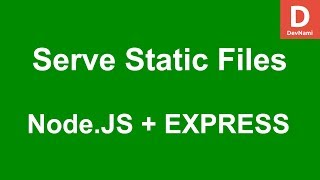 Express.js How To Serve Static Files in Node.js