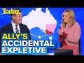 Ally accidentally swears on live TV | Today Show Australia