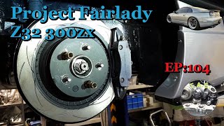 Rear Porsche Brembo Brake Calipers, Project Fairlady, The Nissan Z32 300zx Twin Turbo Mega Build