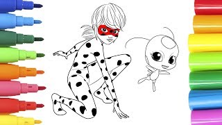 🎨 COLOREANDO LADYBUG 🎨 Coloreamos a ladybug y tikki con rotuladores | Como dibujar y colorear