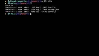 Fullstack JavaScript: NodeJS "Hello World" app (07-hello)