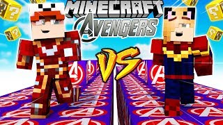 SZALONY WYŚCIG! - AVENGERS LUCKY BLOCKI MINECRAFT! (Lucky Block Race) | Vito vs Bella