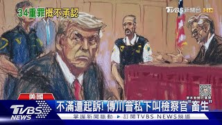 罵檢察官「畜生」! 川普堅不認罪 前私人律師:起訴書無誤 ｜TVBS新聞@TVBSNEWS01