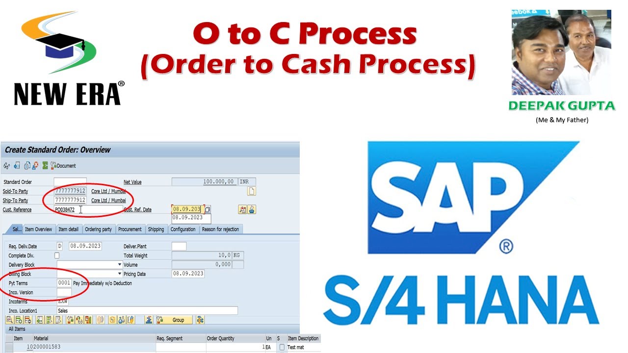 O2c Process On Sap S4hana By Deepak Gupta Youtube