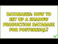 Databases: How to Set Up a Shadow Production Database for PostgreSQL?