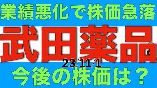 武田薬品工業は決算結果で株価急落したけど今後の株価はどうなる？