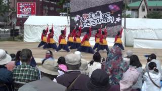 黒崎よさこい祭り2015　周防紅華連　曲里の松並木公園会