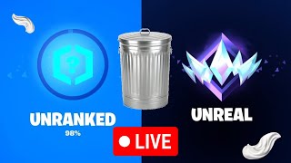 FORTNITE LIVE🔴UNRANKED TO UNREAL! (GODZILLA LIVE EVENT???!!!)