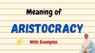 Daily vocabulary | Aristocracy Meaning | Vocabgram