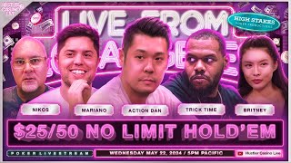 Action Dan, Britney, Mariano, Trick Time & Nikos Play $25/50/100 - Commentary by