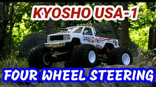 2021 Kyosho USA-1 VE 4 Wheel Steer Test + Bash