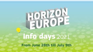 Horizon Europe Info Days 2021 | Cluster 1 | Destination  3