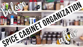 Spice Cabinet Organization | Glass Spice Jar | Kitchen Organization 2022