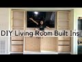 BUILDING AN ENTERTAINMENT CENTER | DIY BUILT INS | LIVING ROOM MAKEOVER PART2