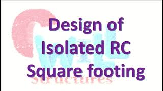 Design of Footing| Isolated Square Footing| Civil Engineering