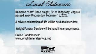 Obits for February 21, 2023